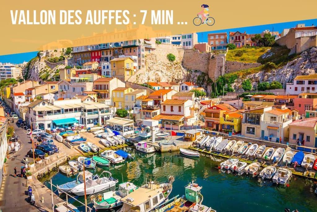 Divine Idylle Central Vieux-Port Terrasse Clim Marseille Exteriör bild